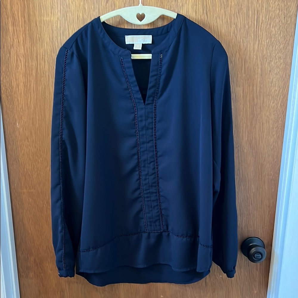 Michael Kors Elegant Navy Blue Women's Top S